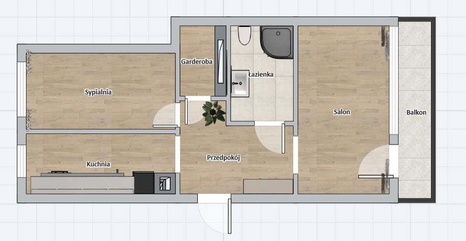 Mieszkanie 2-pokojowe Malbork Centrum, ul. Henryka Sucharskiego. Zdjęcie 3