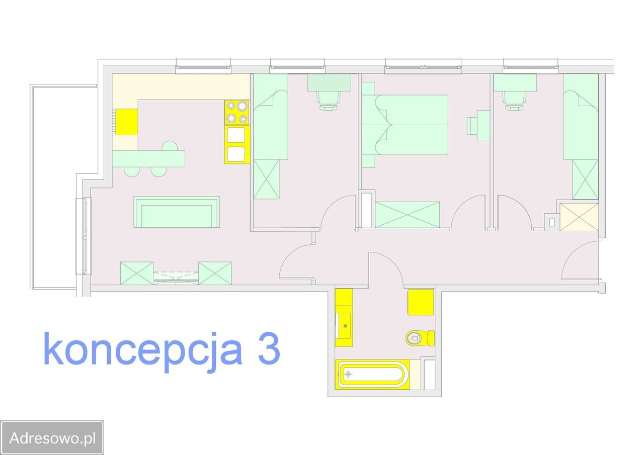 Mieszkanie 3-pokojowe Wrocław Złotniki, ul. Małopolska. Zdjęcie 8