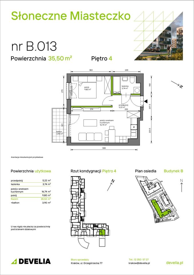 Mieszkanie 2-pokojowe Kraków Bieżanów, ul. Henryka i Karola Czeczów. Zdjęcie 7