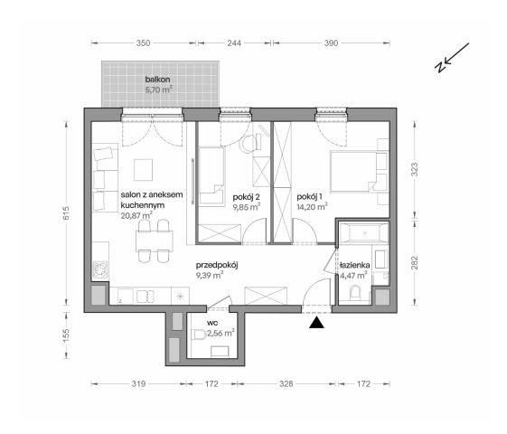 Mieszkanie 3-pokojowe Katowice Brynów, ul. Ceglana. Zdjęcie 7