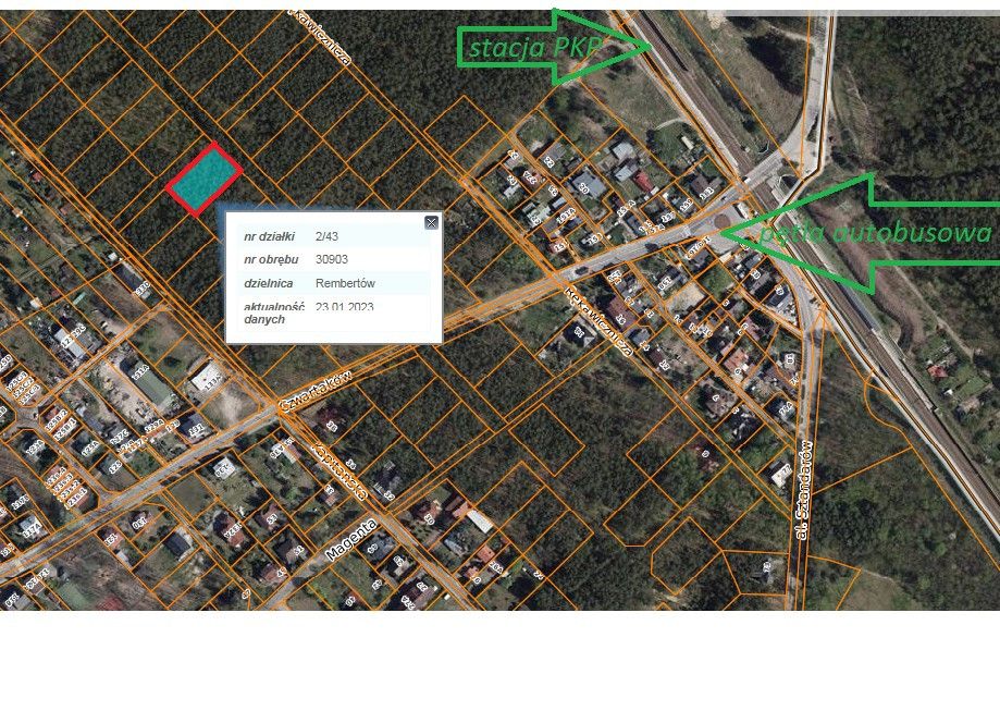 Działka leśna Warszawa Rembertów, ul. Czwartaków