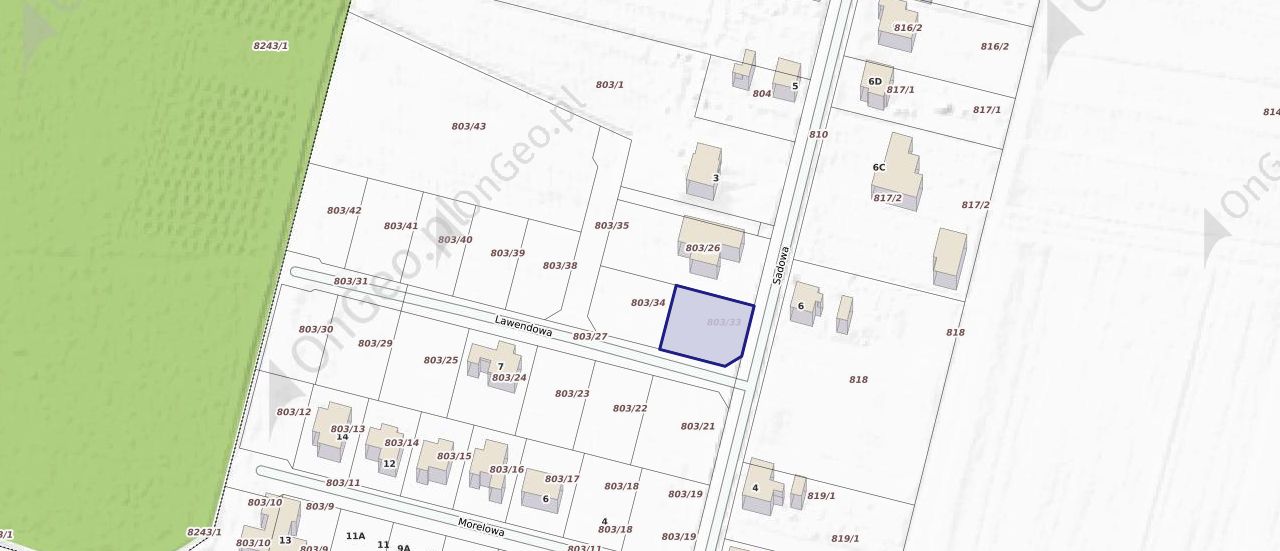 Działka budowlana Jarocin Ciświca, ul. Sadowa. Zdjęcie 1