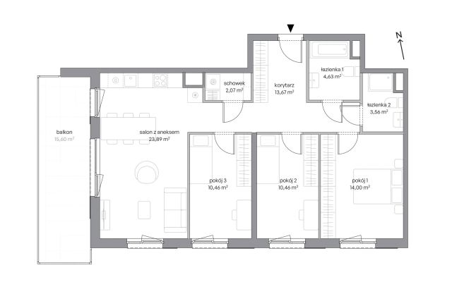 Mieszkanie 4-pokojowe Poznań, ul. Królowej Jadwigi. Zdjęcie 7