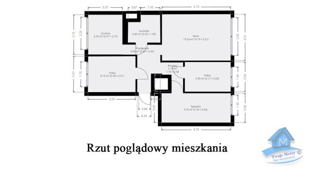 Mieszkanie 4-pokojowe Włocławek Zazamcze. Zdjęcie 39