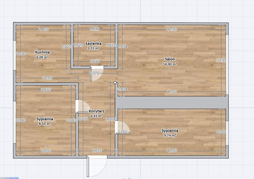 Mieszkanie 3-pokojowe Białystok Centrum, ul. Ciepła