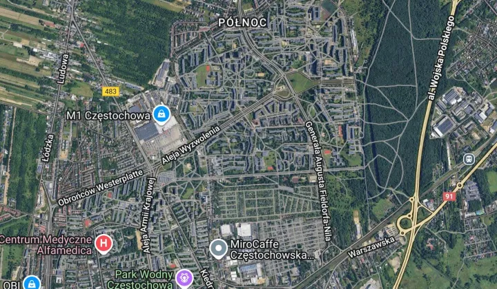 Mieszkanie 3-pokojowe Częstochowa Północ, ul. Baczyńskiego