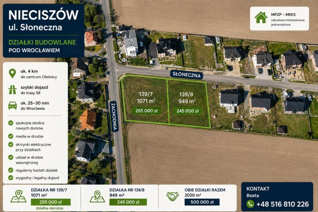 Działka budowlana Nieciszów, Słoneczna. Zdjęcie 1