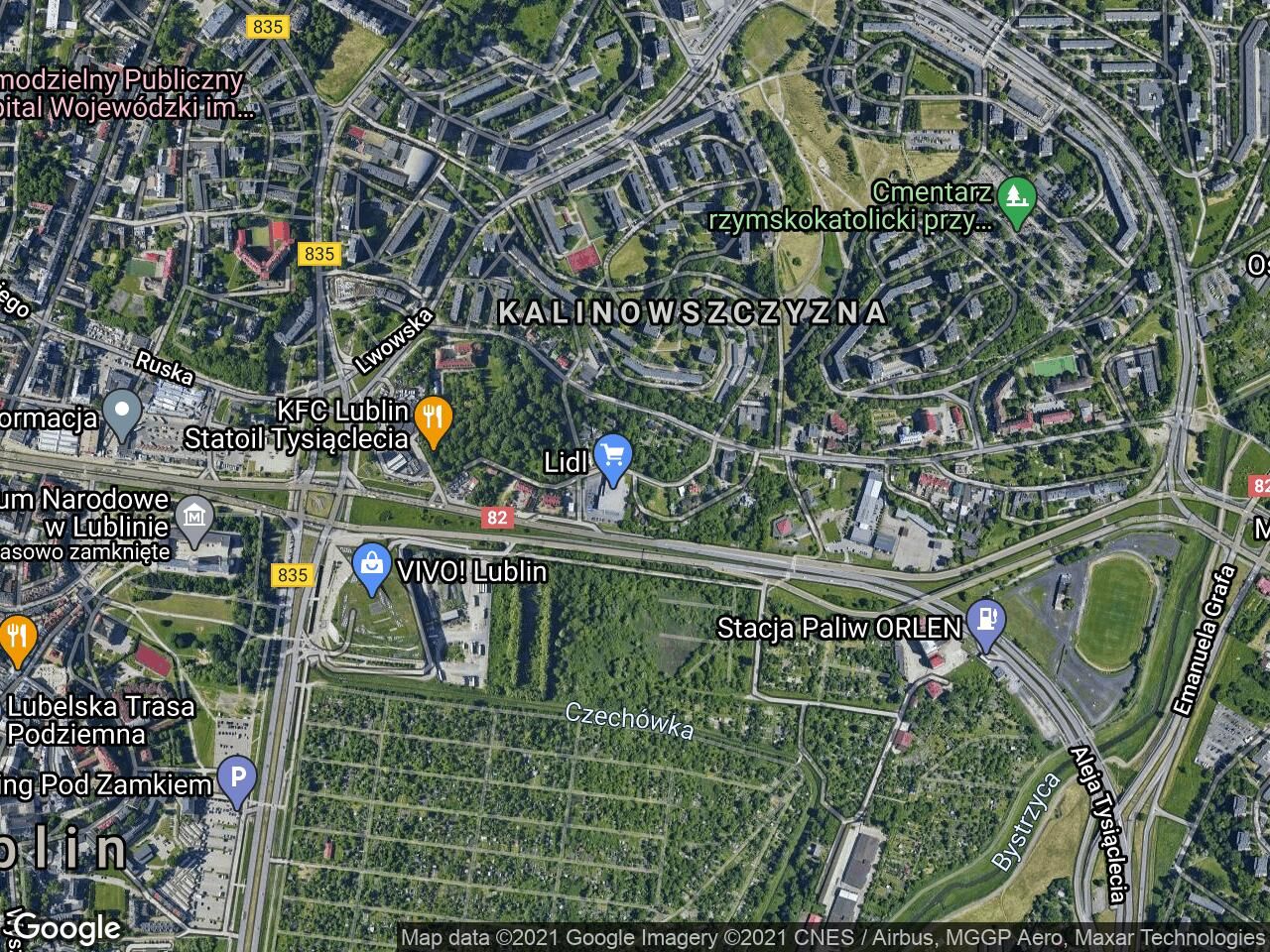 Działka budowlana Lublin Kalinowszczyzna, ul. Białkowska Góra