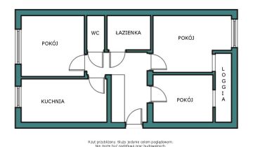 Mieszkanie 3-pokojowe Łódź Bałuty, ul. Łagiewnicka