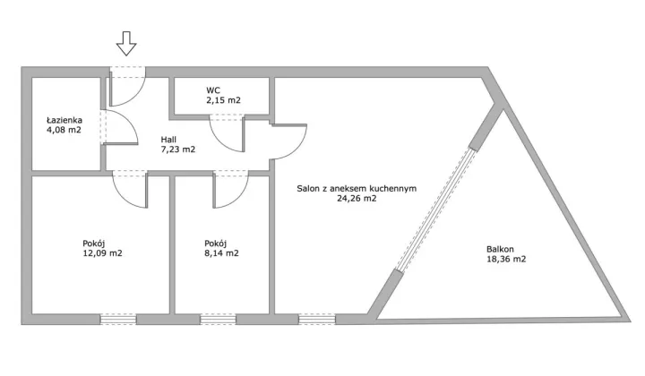 Mieszkanie 3-pokojowe Warszawa Włochy, ul. Zbąszyńska