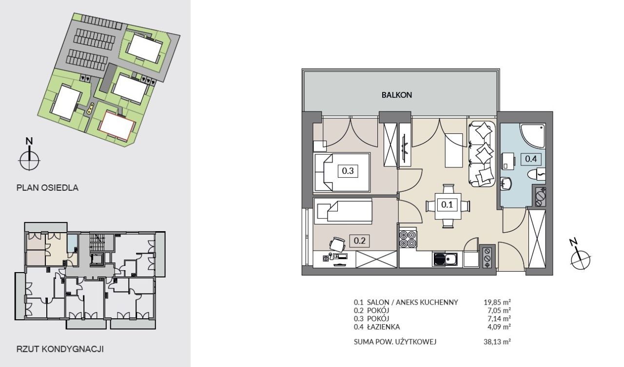 Mieszkanie 3-pokojowe Poznań Umultowo. Zdjęcie 20