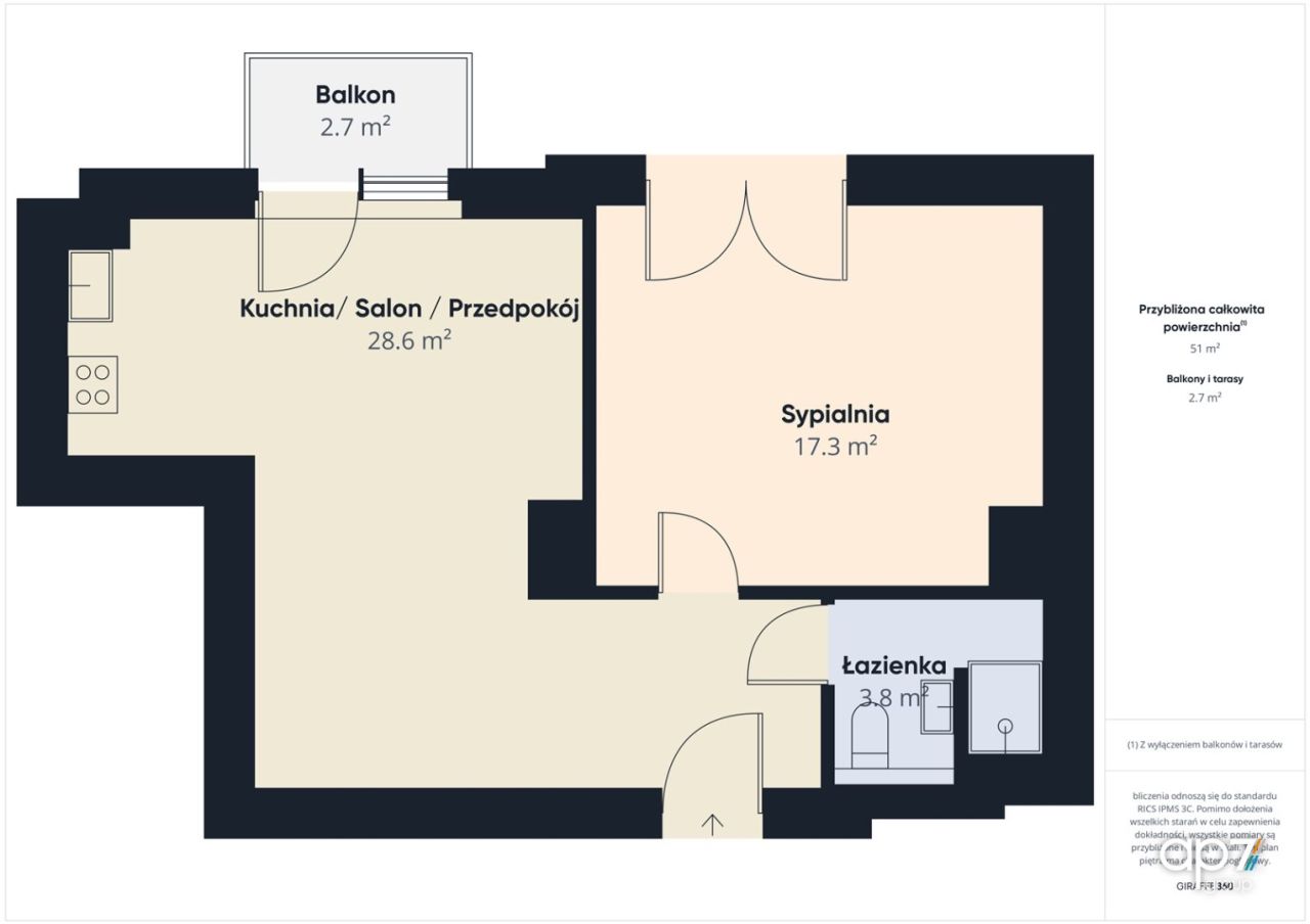 Mieszkanie 2-pokojowe Kraków Podgórze, ul. Krakowska. Zdjęcie 14