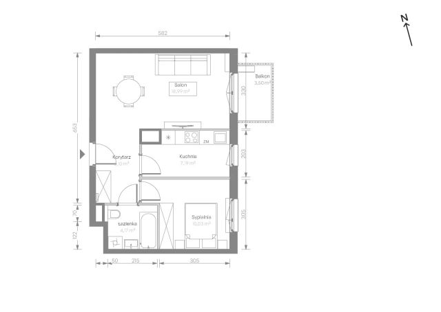 Mieszkanie 2-pokojowe Warszawa Chrzanów, ul. Szeligowska. Zdjęcie 7