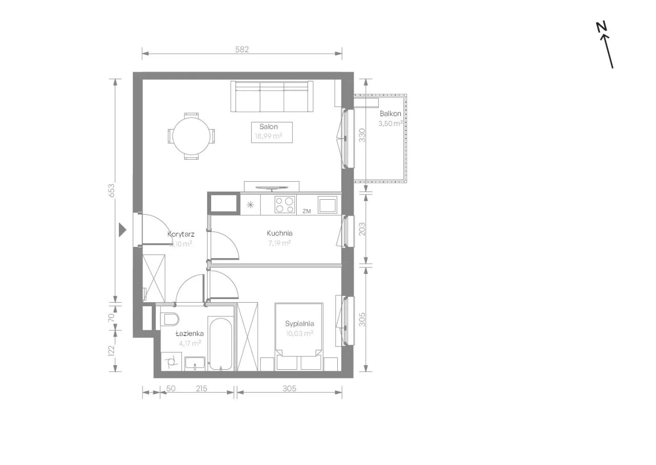 Mieszkanie 2-pokojowe Warszawa Chrzanów, ul. Szeligowska. Zdjęcie 7