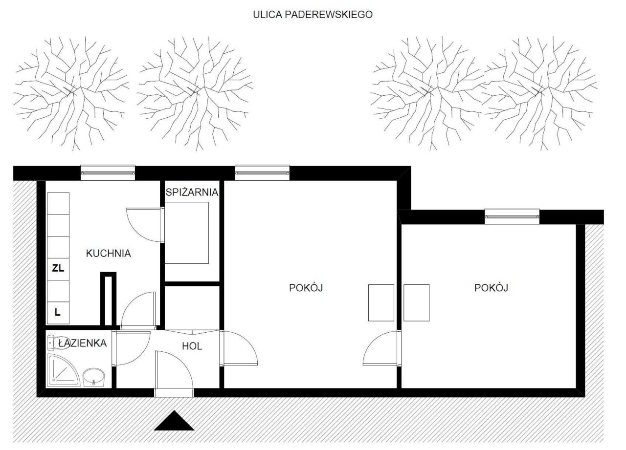 Mieszkanie 2-pokojowe Brodnica Centrum, ul. Paderewskiego. Zdjęcie 8