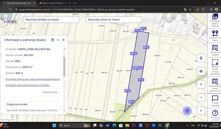 Działka rolno-budowlana Mechnice, ul. Polna