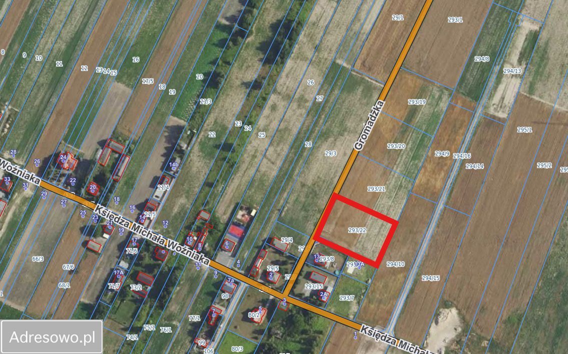 Działka budowlana Sokołów, ul. Gromadzka