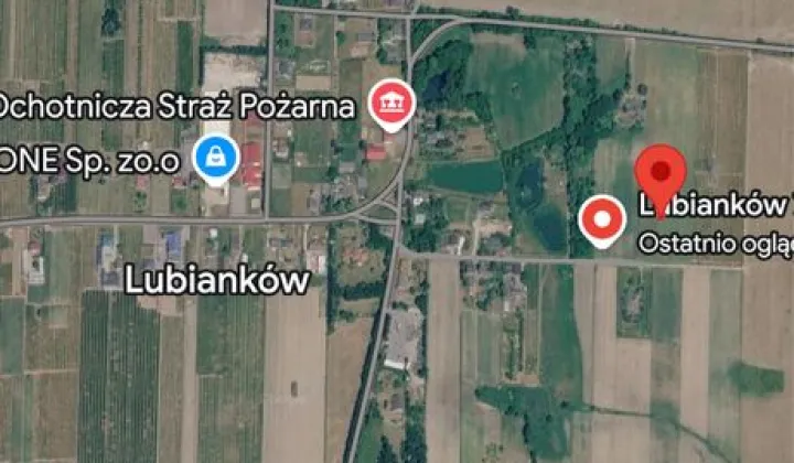 Działka budowlana Lubianków
