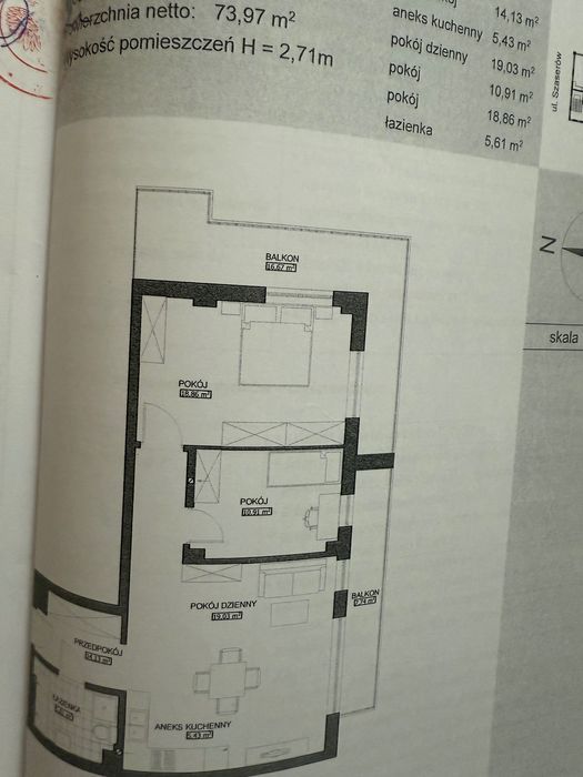 Mieszkanie 3-pokojowe Warszawa Praga-Południe, ul. Szaserów