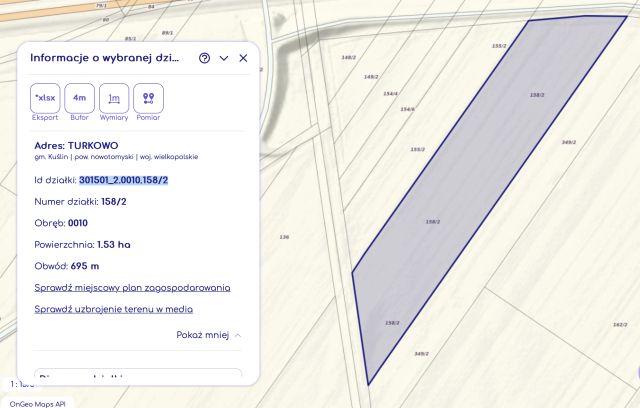 Działka rolna Turkowo. Zdjęcie 1