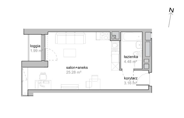 Mieszkanie 1-pokojowe Wrocław Tarnogaj, ul. Piękna. Zdjęcie 7