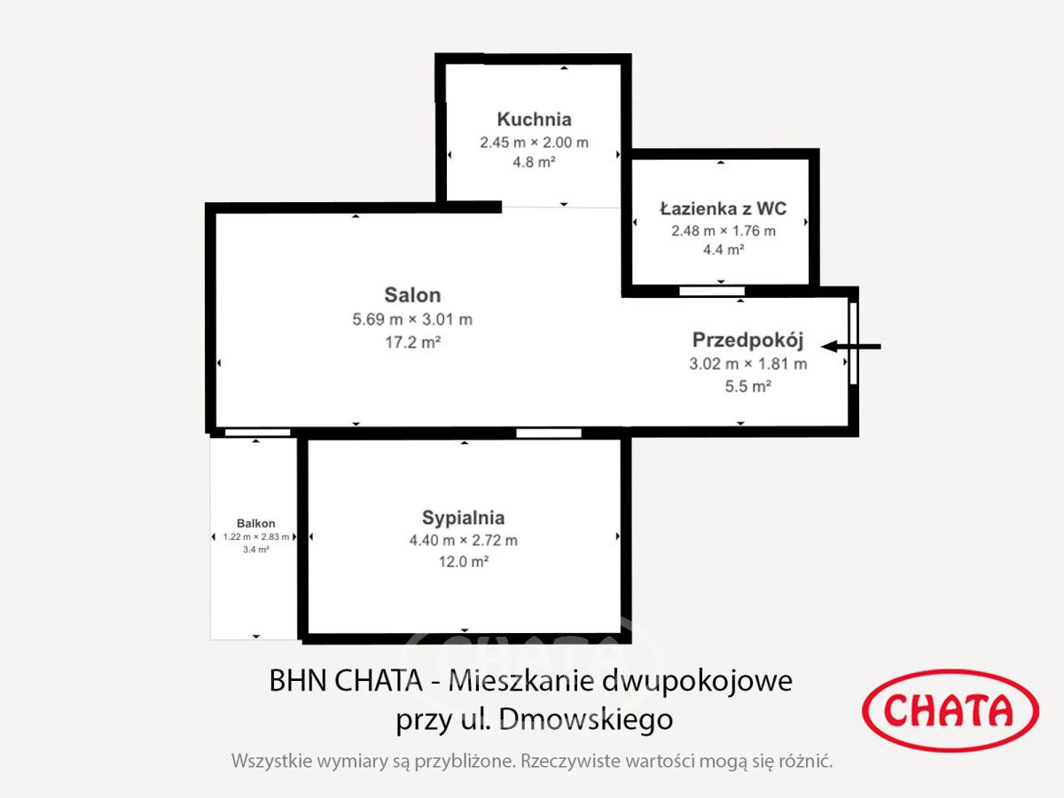Mieszkanie 2-pokojowe Wrocław, ul. Romana Dmowskiego. Zdjęcie 14