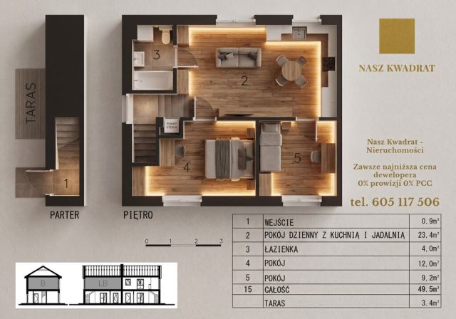 bliźniak, 3 pokoje Łódź Wiskitno. Zdjęcie 6