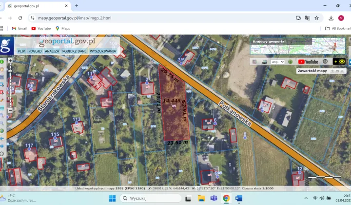 Działka budowlana Radom Jeżowa Wola, ul. Potkanowska