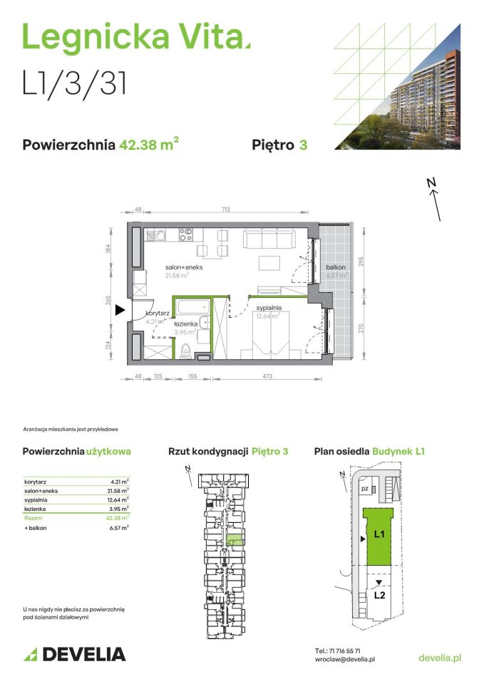 Mieszkanie 2-pokojowe Wrocław Popowice, ul. Legnicka. Zdjęcie 8
