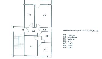 Mieszkanie 3-pokojowe Bytom Śródmieście, ul. Łużycka