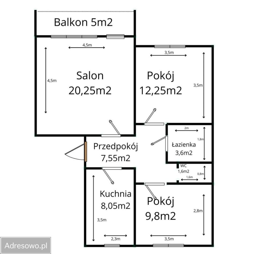 Mieszkanie 3-pokojowe Pruszków, ul. Bolesława Prusa. Zdjęcie 12
