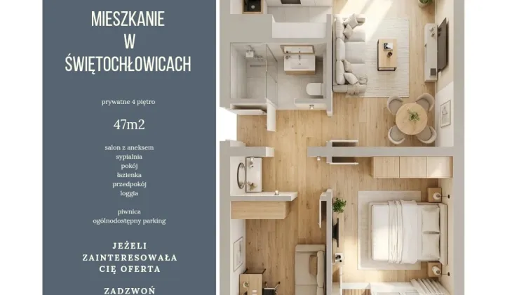 Mieszkanie 3-pokojowe Świętochłowice Zgoda, ul. Śląska