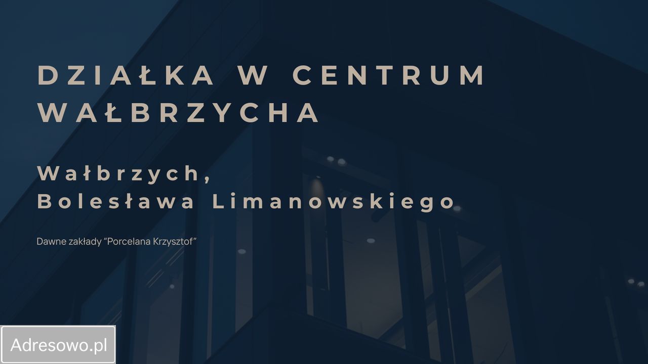 Działka inwestycyjna Wałbrzych Śródmieście, ul. Bolesława Limanowskiego. Zdjęcie 2