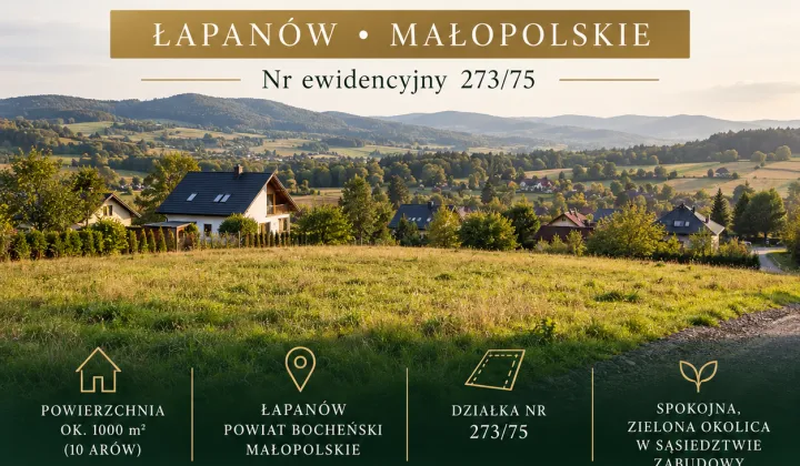 Działka budowlana Łapanów