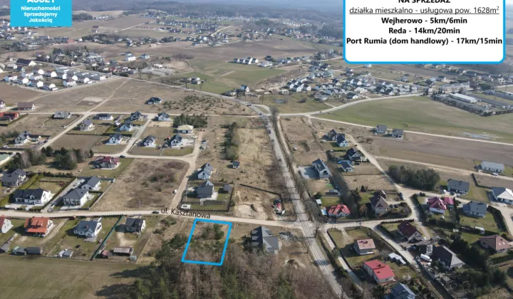 Działka inwestycyjna Gowino, ul. Kasztanowa