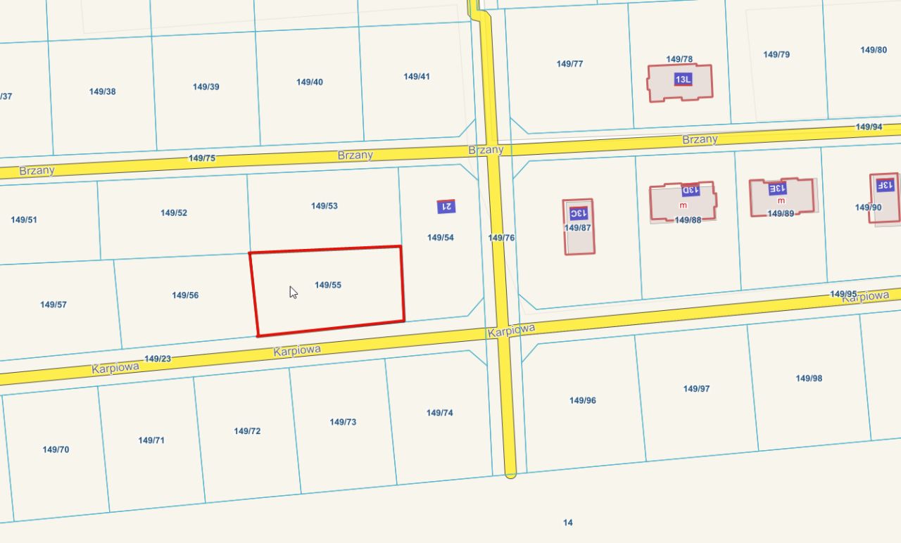 Działka budowlana Błędowo, ul. Karpiowa