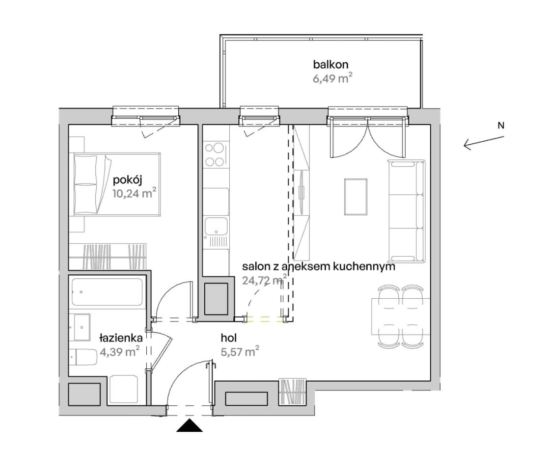 Mieszkanie 2-pokojowe Poznań Starołęka, ul. Unii Lubelskiej. Zdjęcie 7