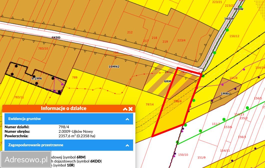 Działka rolno-budowlana Ujków Nowy, ul. Górna. Zdjęcie 2