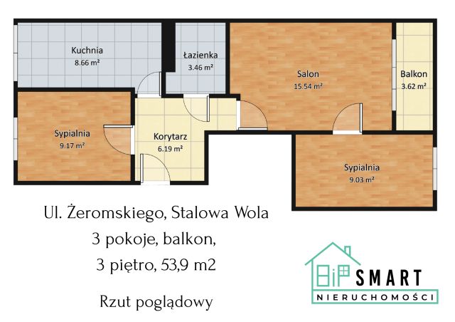 Mieszkanie 3-pokojowe Stalowa Wola, ul. Stefana Żeromskiego. Zdjęcie 14