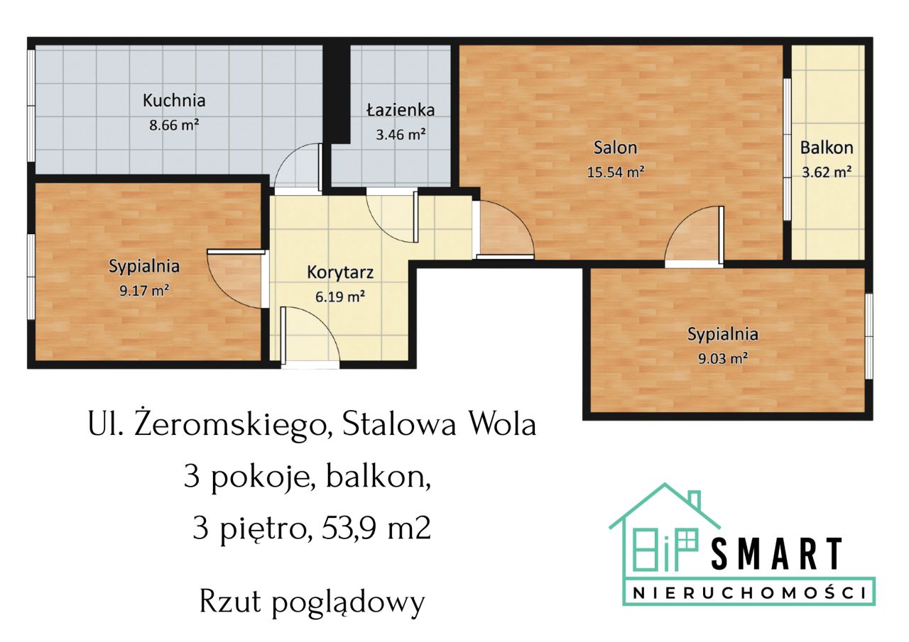 Mieszkanie 3-pokojowe Stalowa Wola, ul. Stefana Żeromskiego. Zdjęcie 14