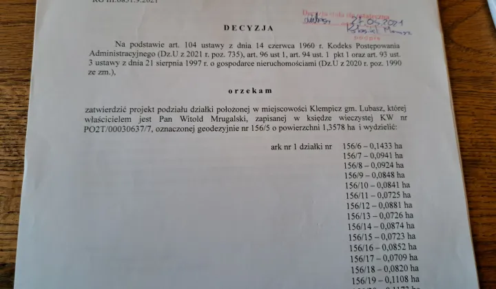 Działka budowlana Klempicz