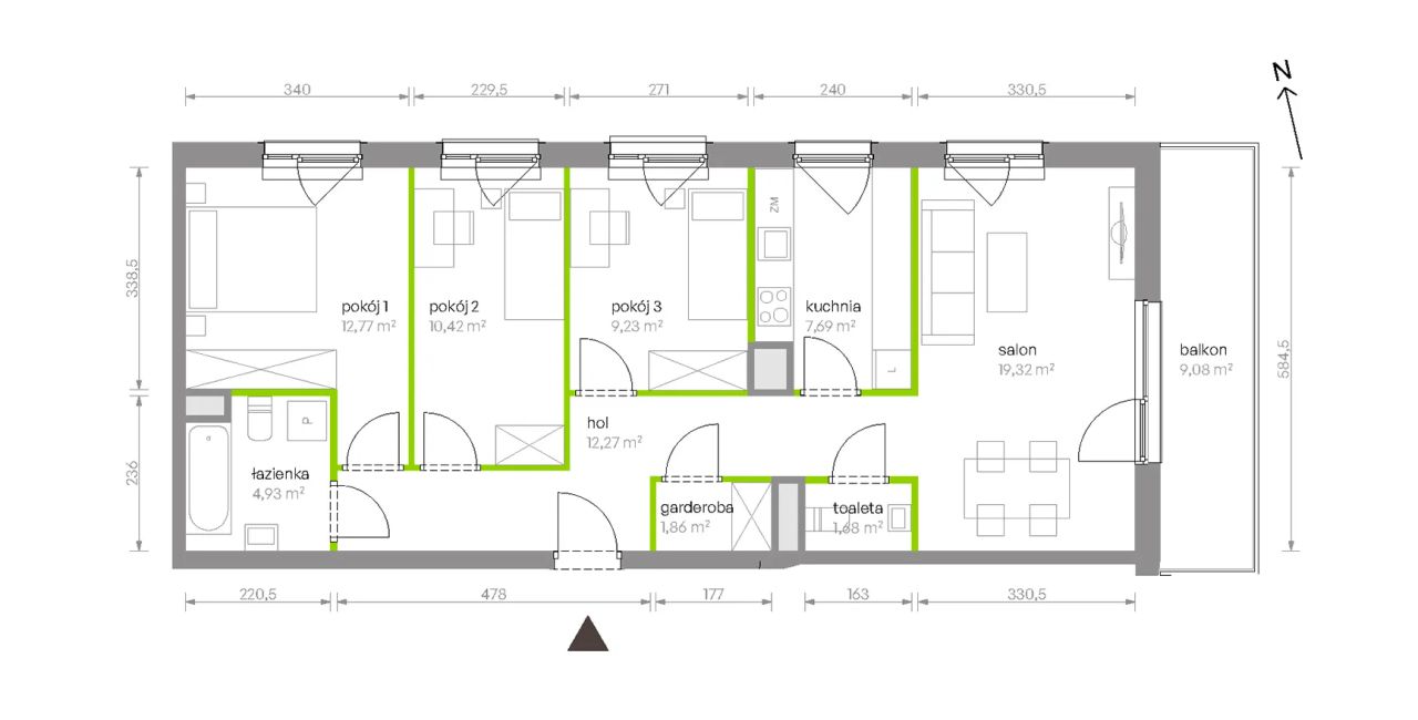 Mieszkanie 4-pokojowe Warszawa Chrzanów, ul. Szeligowska. Zdjęcie 8