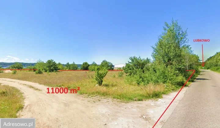 Działka inwestycyjna Lubkowo