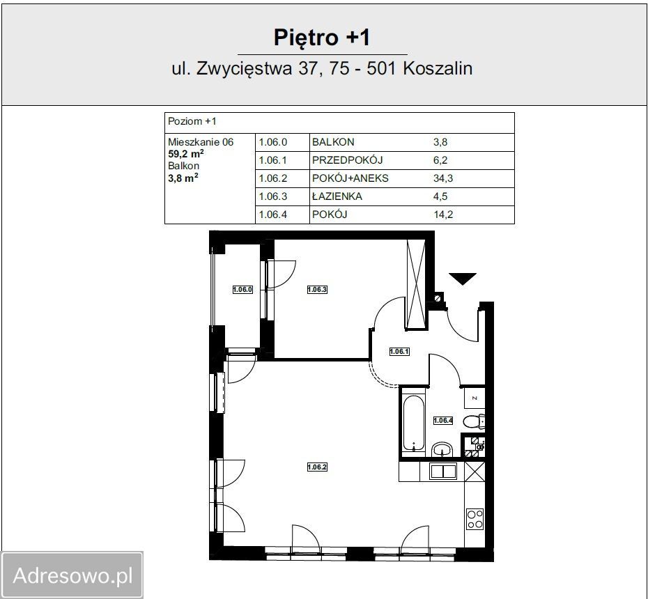 Mieszkanie 1-pokojowe Koszalin Centrum, ul. Zwycięstwa. Zdjęcie 2