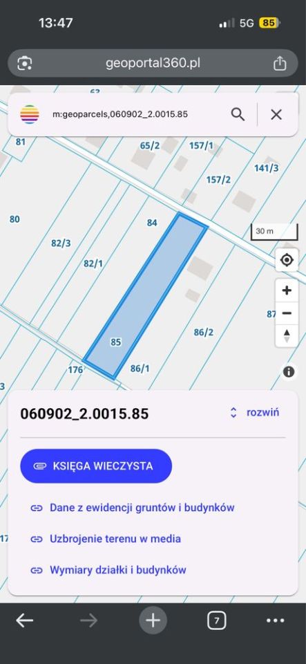 Działka budowlana Majdan Borzechowski