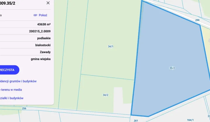 Działka rolna Konopki-Pokrzywnica