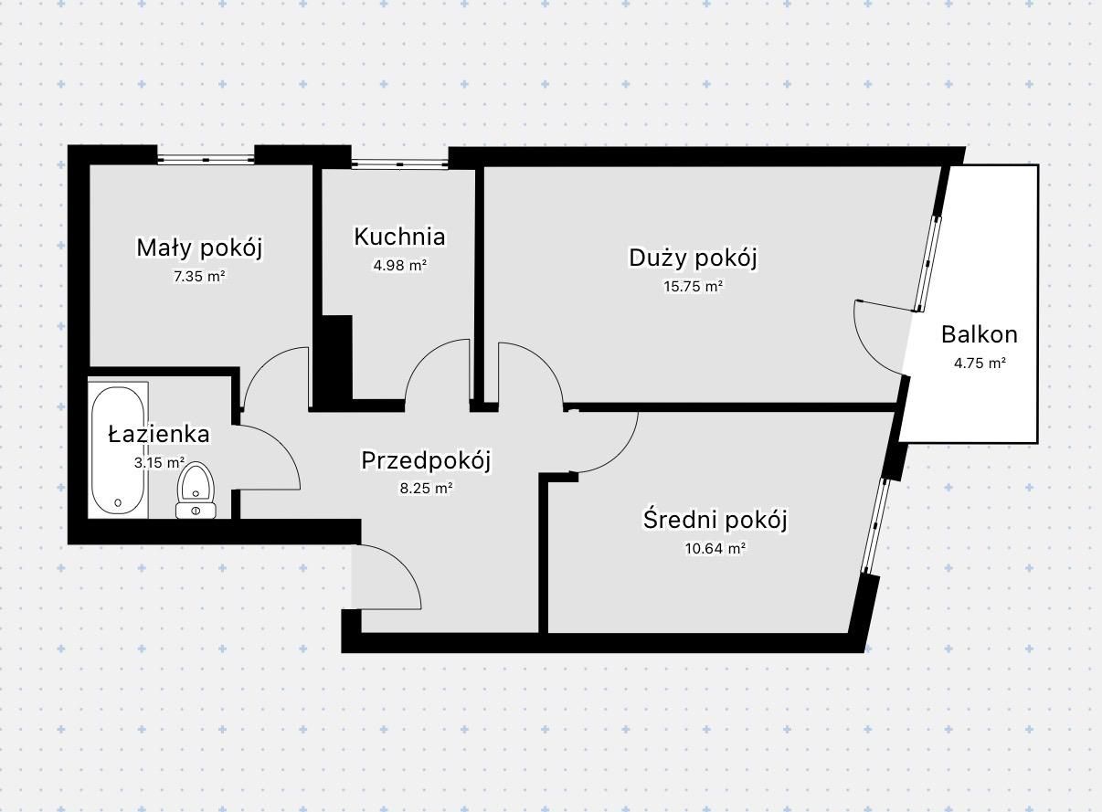 Mieszkanie 3-pokojowe Gliwice Zatorze, ul. Chorzowska. Zdjęcie 2