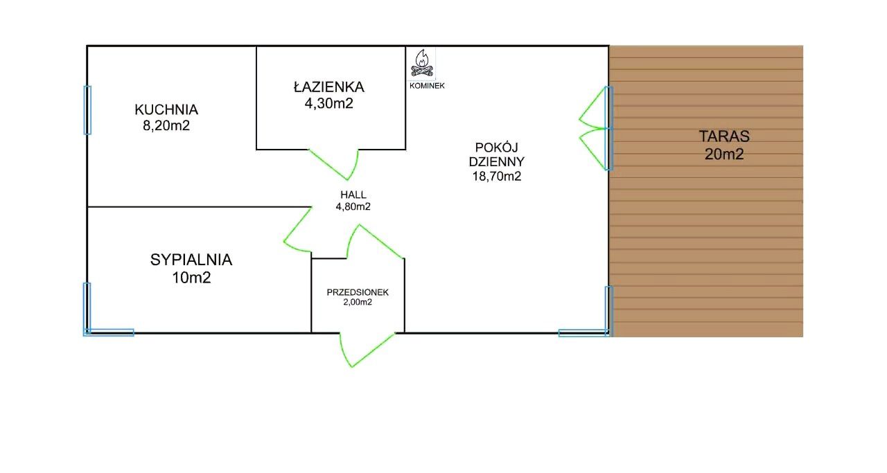 Mieszkanie 2-pokojowe Szczecin Krzekowo, Sikorki. Zdjęcie 20