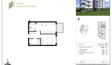 Mieszkanie 2-pokojowe Konstantynów Łódzki Józefów