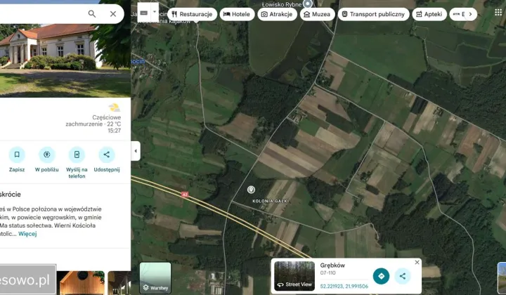 Działka leśna Gałki